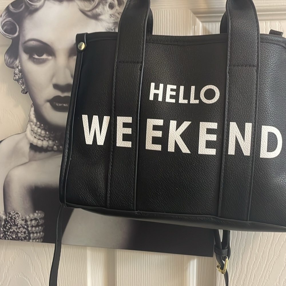 Tote Bag. Black.  New Crossbody Unbranded